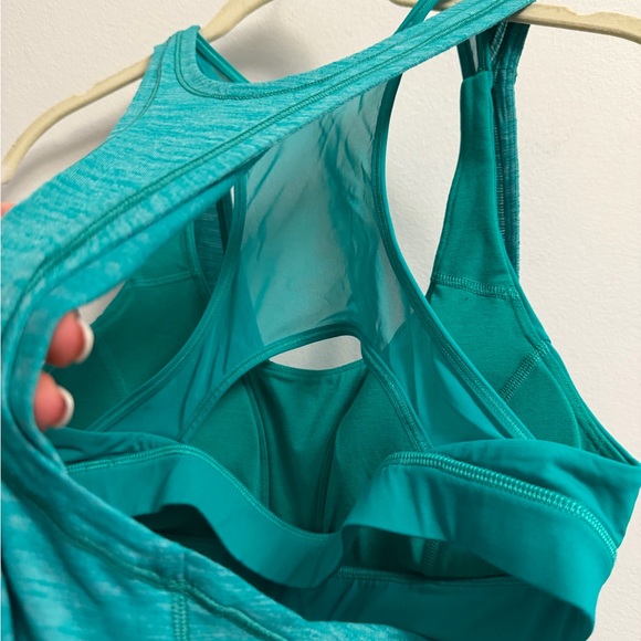 Lululemon Glide and Stride Tank Heathered - Viridian Green - Size 10 - Picture 6 of 12